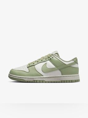 Nike Women's Dunk Low Sneakers In Olive Aura/Coconut Milk Size 6
